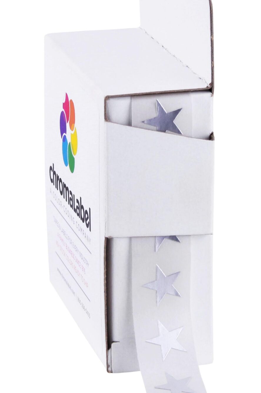1611 3/8" 0.375 Inch Color Code Star Stickers, 1000 Labels per Dispenser